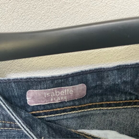 Gloria Vanderbilt Dark Wash Isabelle Flare Leg Jeans Size 12 Basic Stretch - Picture 3 of 5